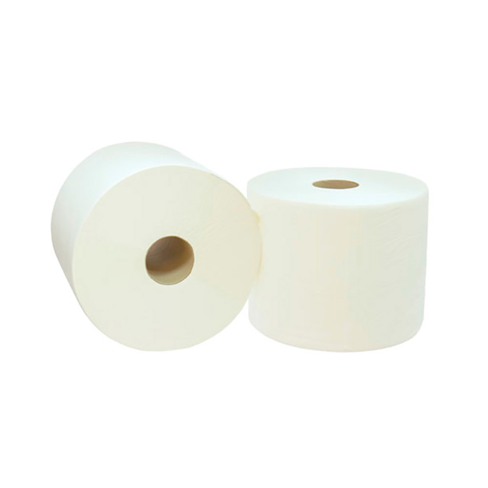 Pack de 2 rolos de papel industrial de papel branco