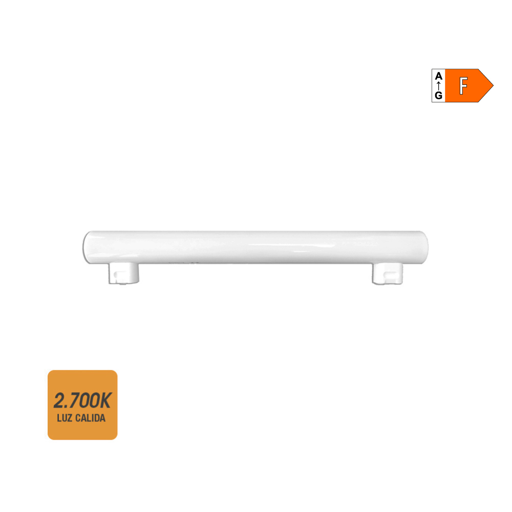 Linestra led 2 tomadas s14s 7w 500lm 2700k luz quente ø3x30cm edm