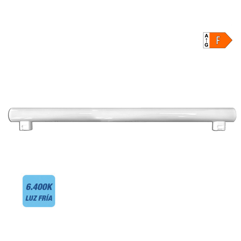 Linestra led 2 tomadas s14s 9w 700lm 6400k luz fria ø3x50cm edm