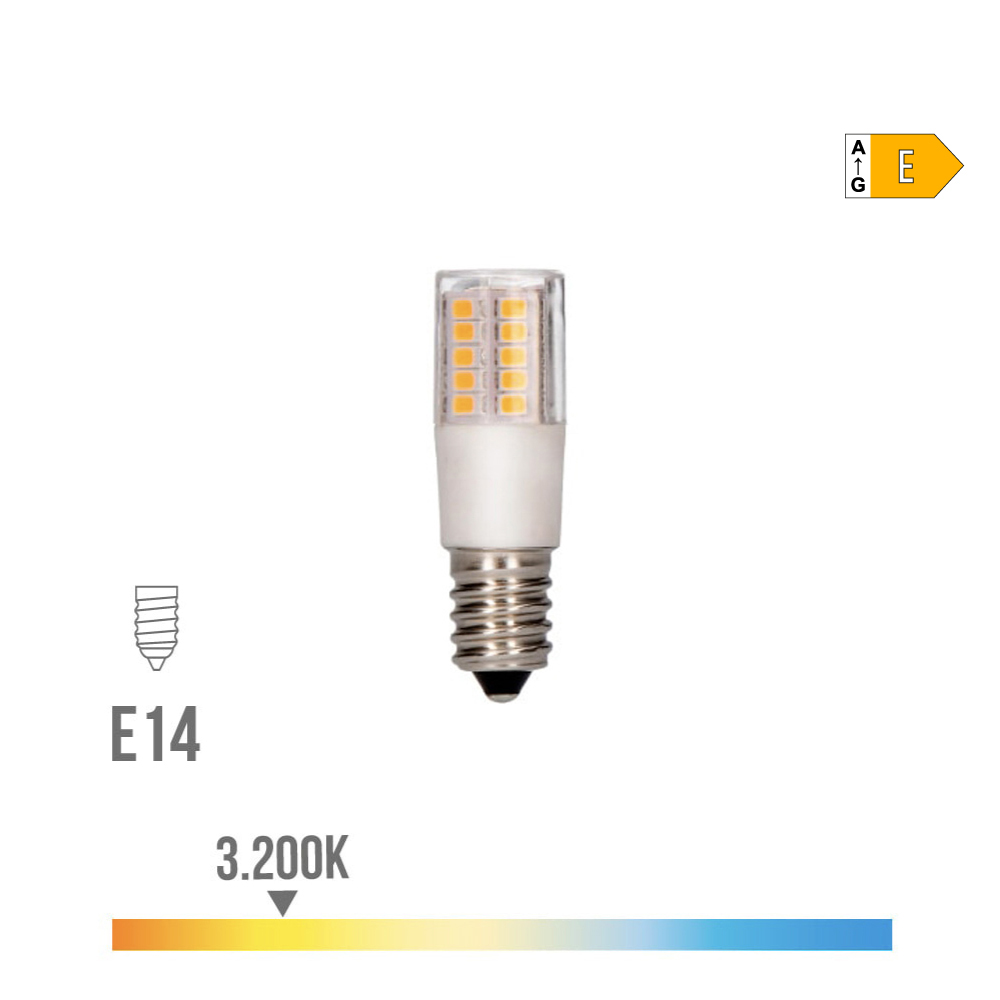Lâmpada led tubular e14 5.5w 700lm 3200k luz quente ø1.8x5.7cm edm