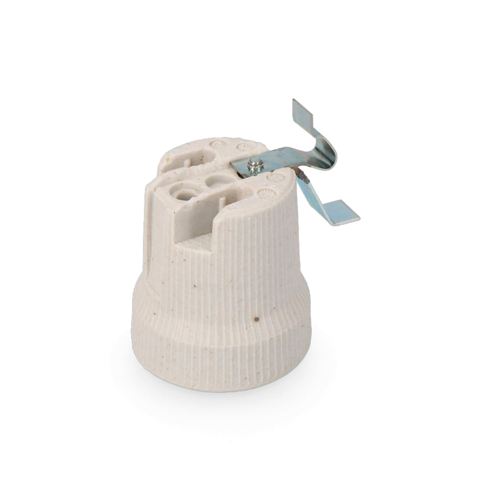 Casquilho porcelana e27 para plafons embalado solera