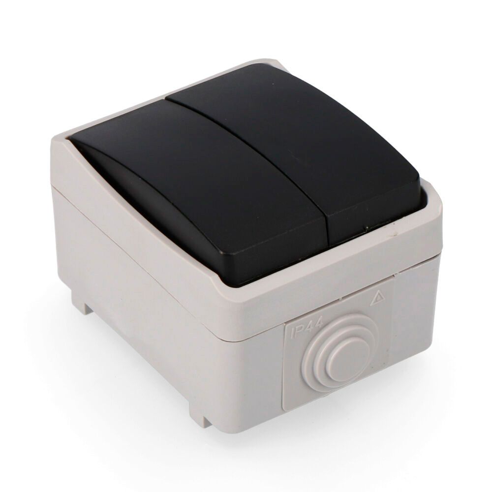 Comutador duplo estanque económico ip44 retractilado edm 16a 250v